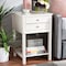 Baxton Studio Willow Transitional White Finished 2-Drawer Wood Nightstand 163-9034 - alternate 5